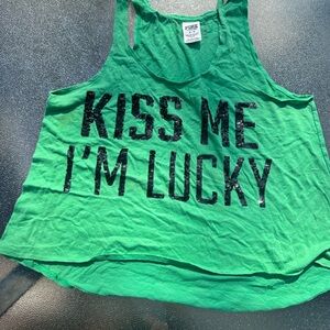 Victoria’s Secret PINK Kiss Me I’m Lucky tank